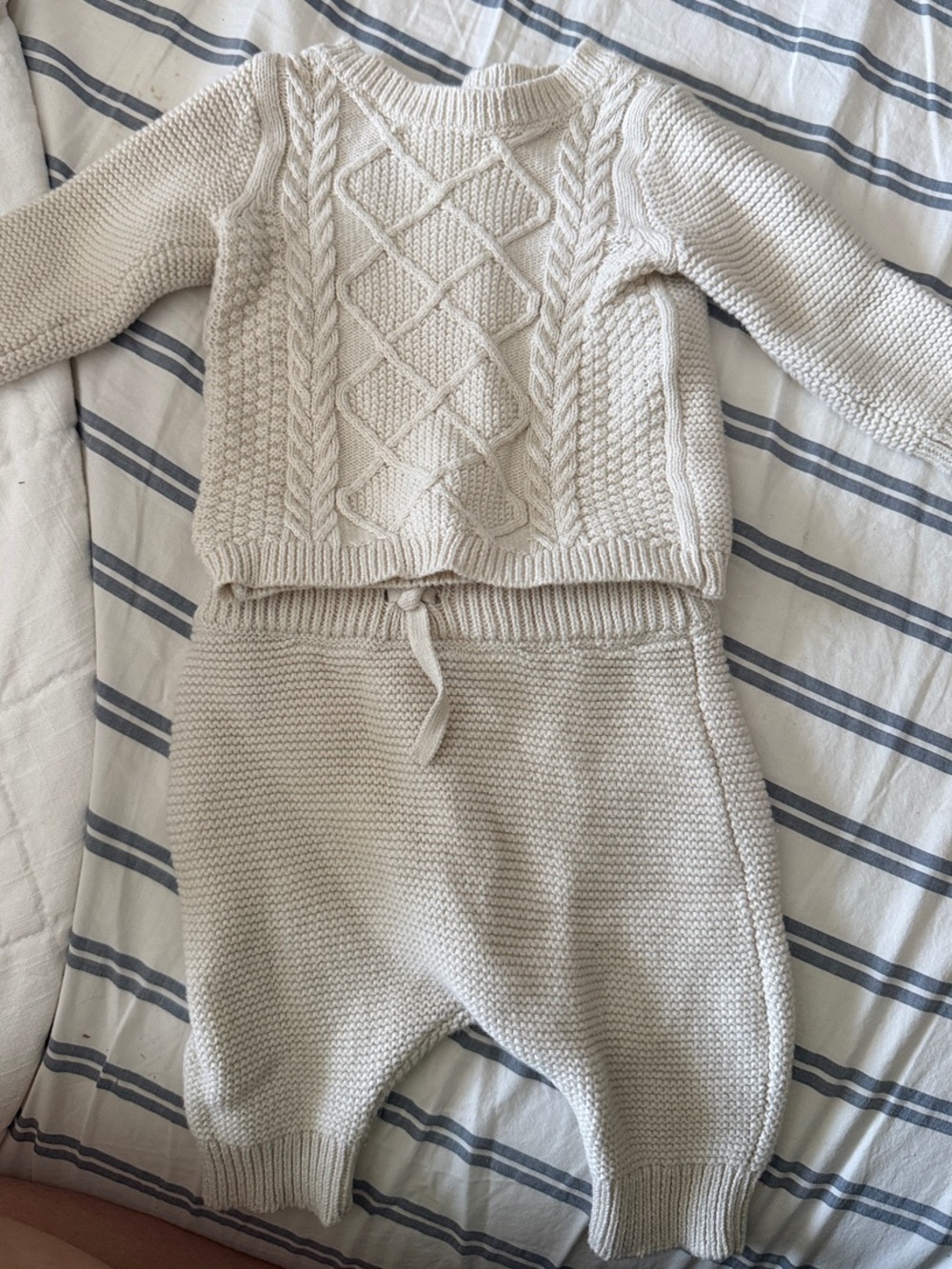 100% Cotton Carter’sCozy Cream Cable Knit Baby Set
